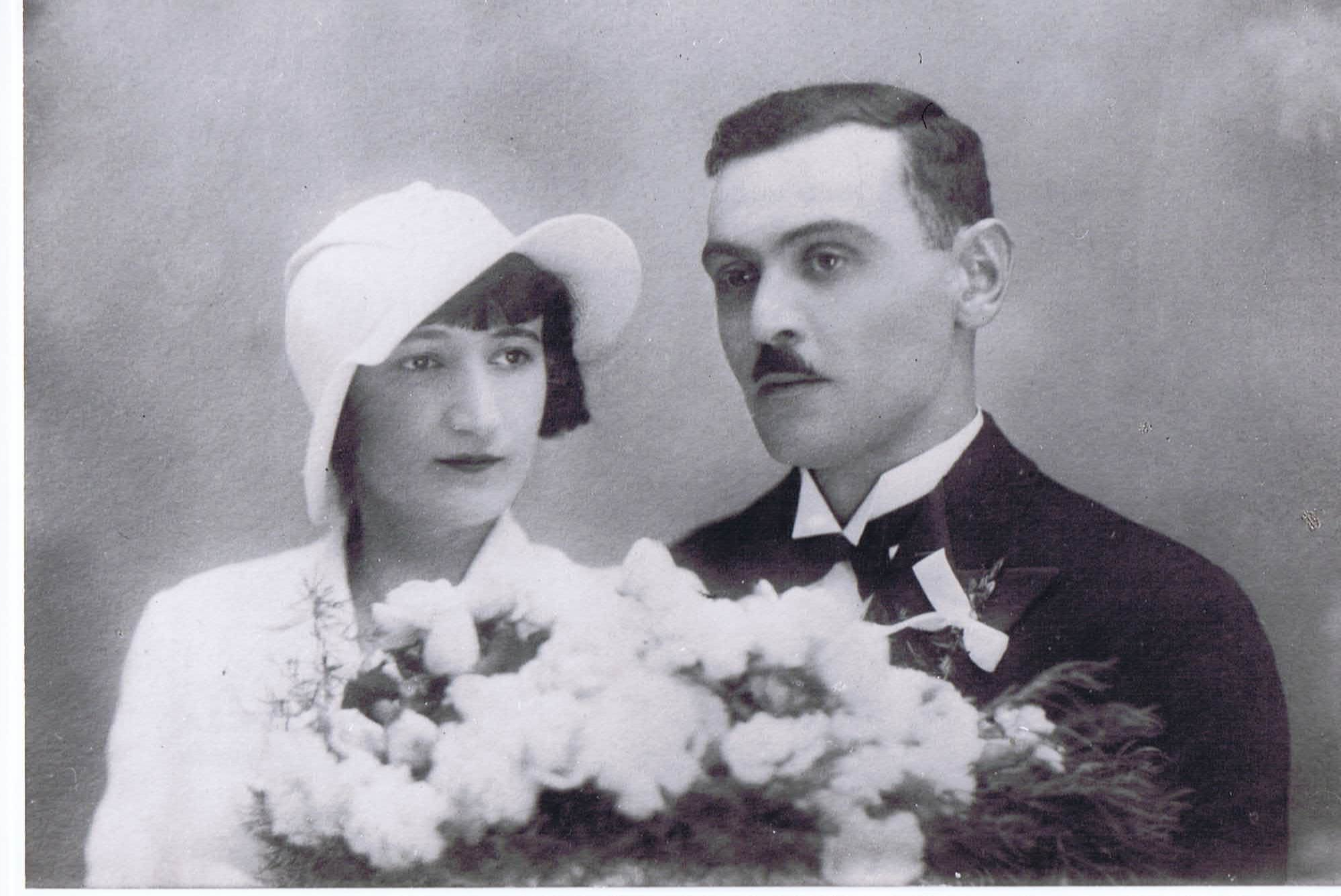 Ślub Stefanii i Jana Mojzesowicz w 1933 roku.